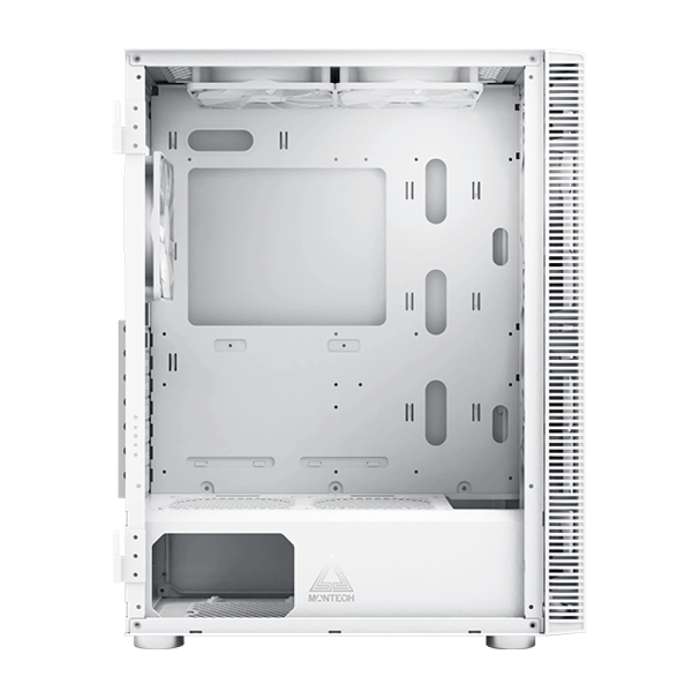 Thùng máy Case Montech X3 Glass - Trắng | Gắn sẵn 6 fan RGB